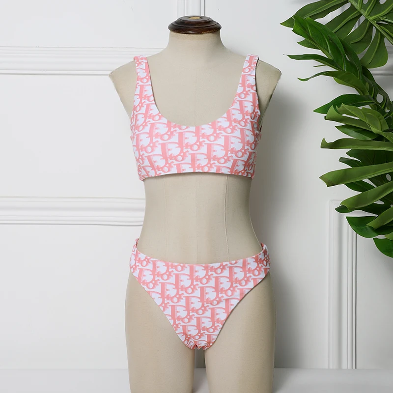 

2021 swimwear Brazilian women's plain Girly fashion Push Up swimsuit estat