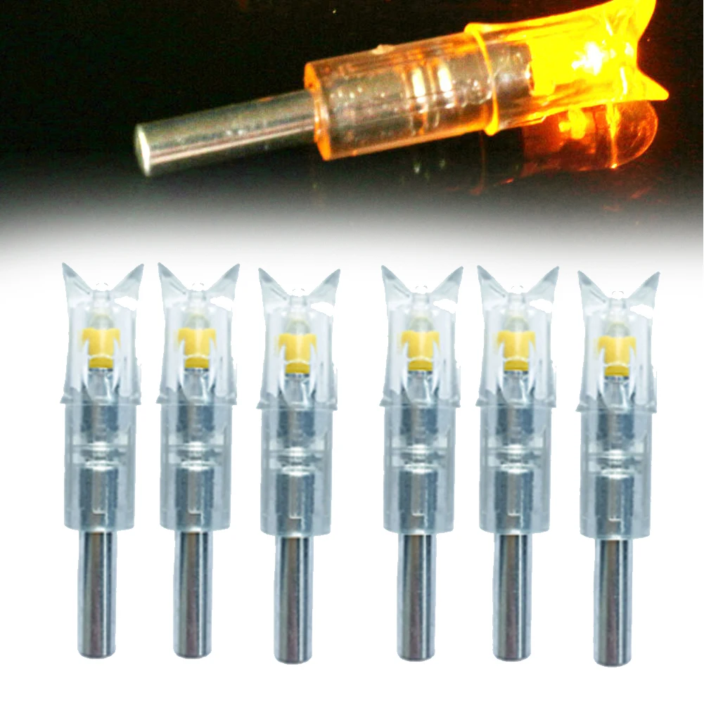 

6pcs Led Outdoor Sports Crossbow Bolts Tail For Archery Automatic Light Screwdriver Plastic Lighted Nocks Bowstring Actived