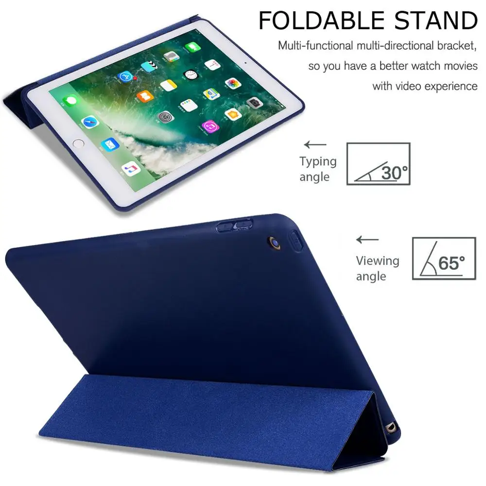 Для iPad 9,7 дюймов 6-го 5-го поколения Чехол Air 1 Air 2 чехол Магнитная Складная подставка из искусственной кожи умный силиконовый чехол
