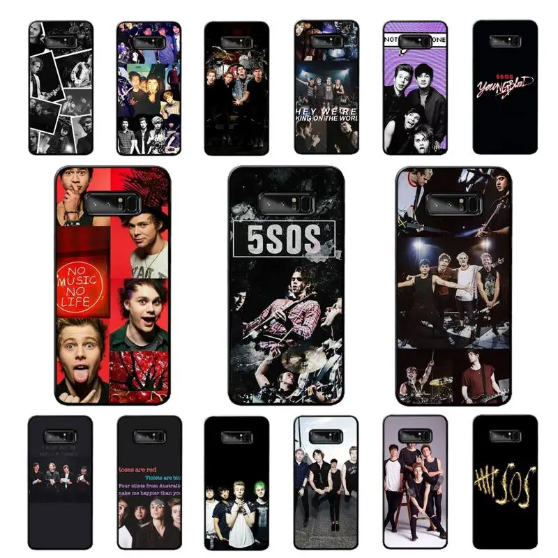 

FHNBLJ 5Sos band Phone Case for Samsung Note 5 7 8 9 10 20 pro plus lite ultra A21 12 02
