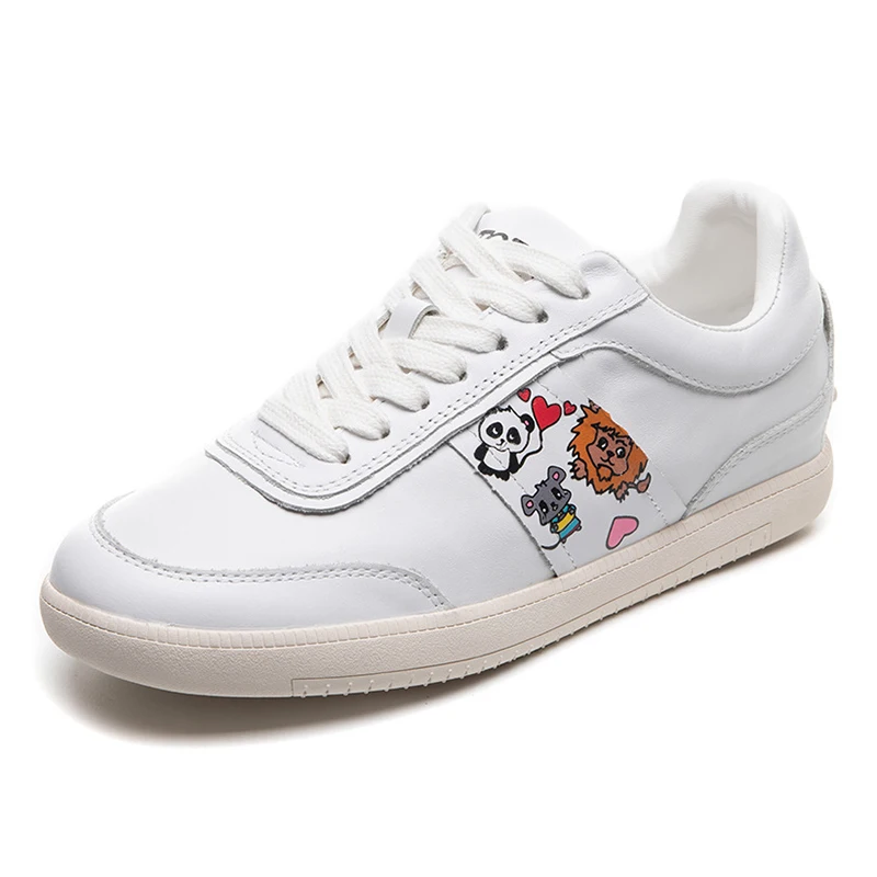 

Genuine Leather White Shoes Woman Fashion Designer Shoes Women Sneakers Platform Woman Shoe 2021 Fashion Women's Sneakers Femme