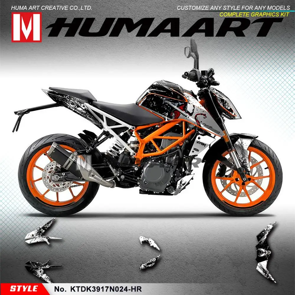 Виниловые наклейки huпера на заказ с изображением мотоциклистов полная