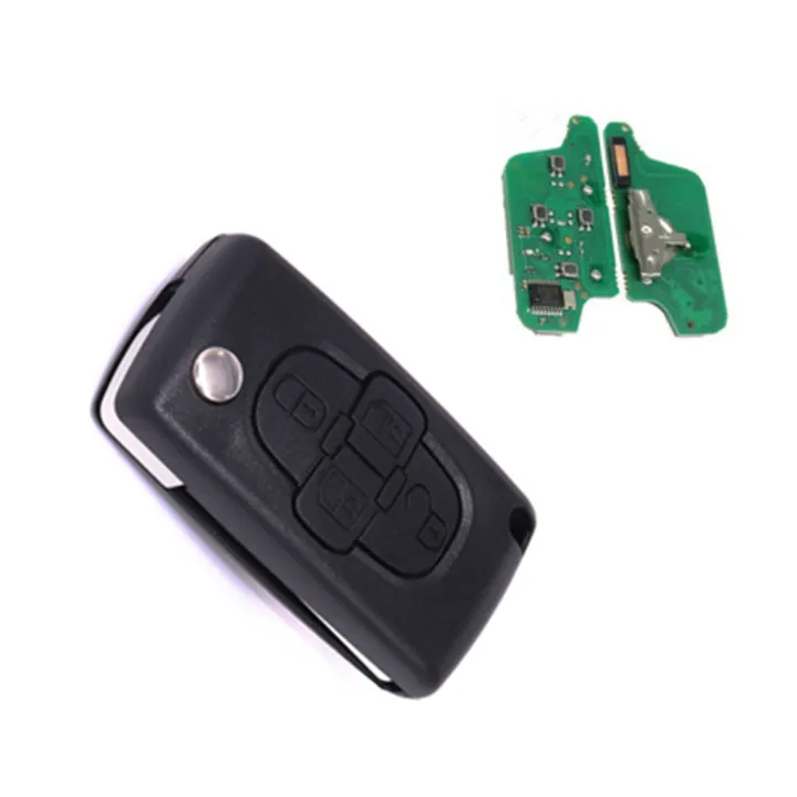 

Car Key 4 Button Flip Remote Key with 433mhz ID46(7941) Chip HU83 Blade for Peugeot 1007 Citroen C8 Auto Key