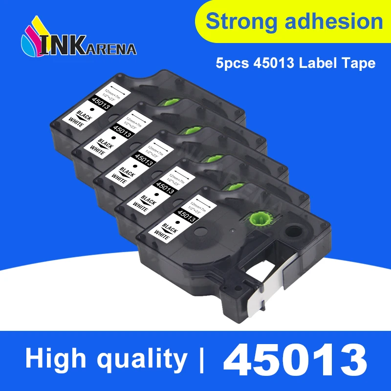 

INKARENA совместимый для DYMO D1 этикетки ленты для принтеров 45013 12 мм черный на белом для маркировочный принтер DYMO 280 420P принтер этикеток