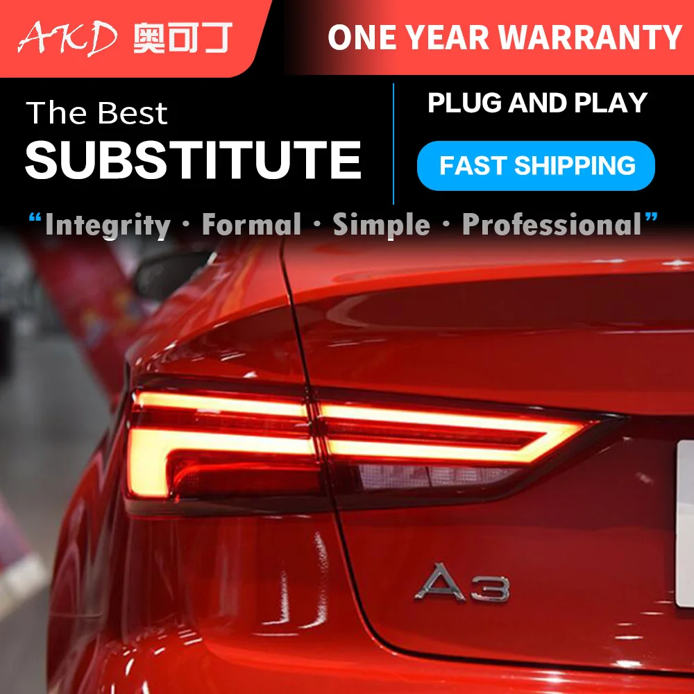 4 шт. автомобильный Стайлинг для Audi A3 хвост светильник s 2015 2019 a3 светодиодный