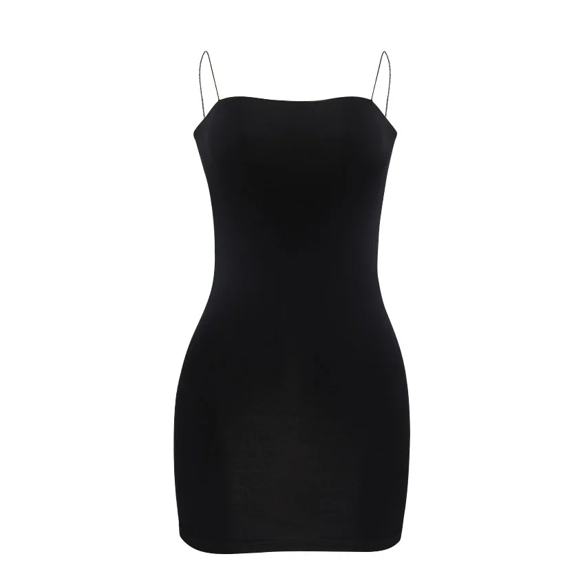 

Dress long sleeveless vest suspender bottom skirt
