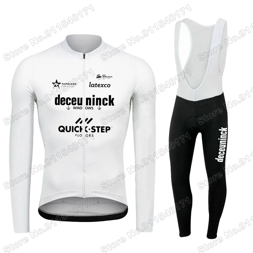 

Quick step Team 2021 Summer Cycling Jersey Set Clothing Suit Mens Long Sleeve MTB Bike Road Pants Bib Ropa Ciclismo