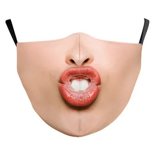 

Hot Beauty Funny Expression Adult Mask for Women Men Unisex PM2.5Filter Dust-proof Breathable Washable Protection Fashion Masks