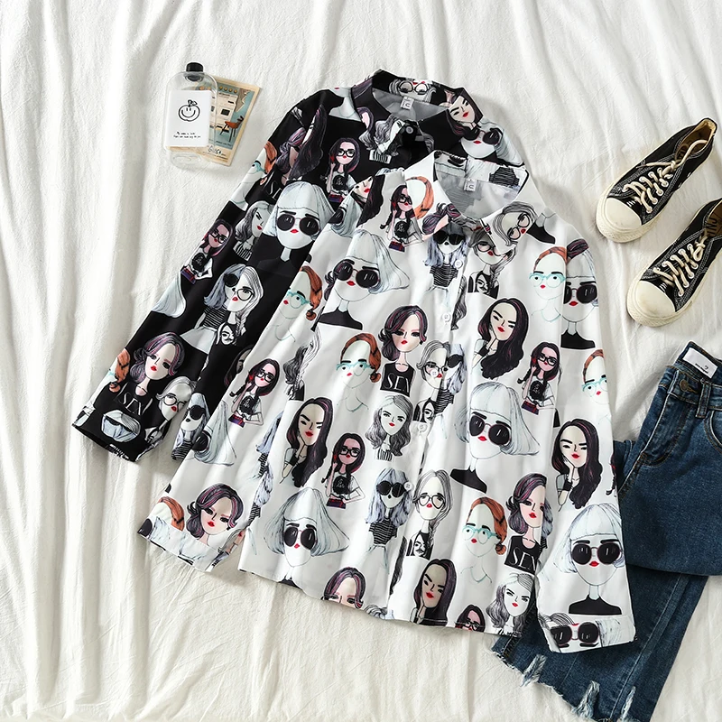 Шифоновые блузки женские топы с длинным рукавом женская блузка отложным