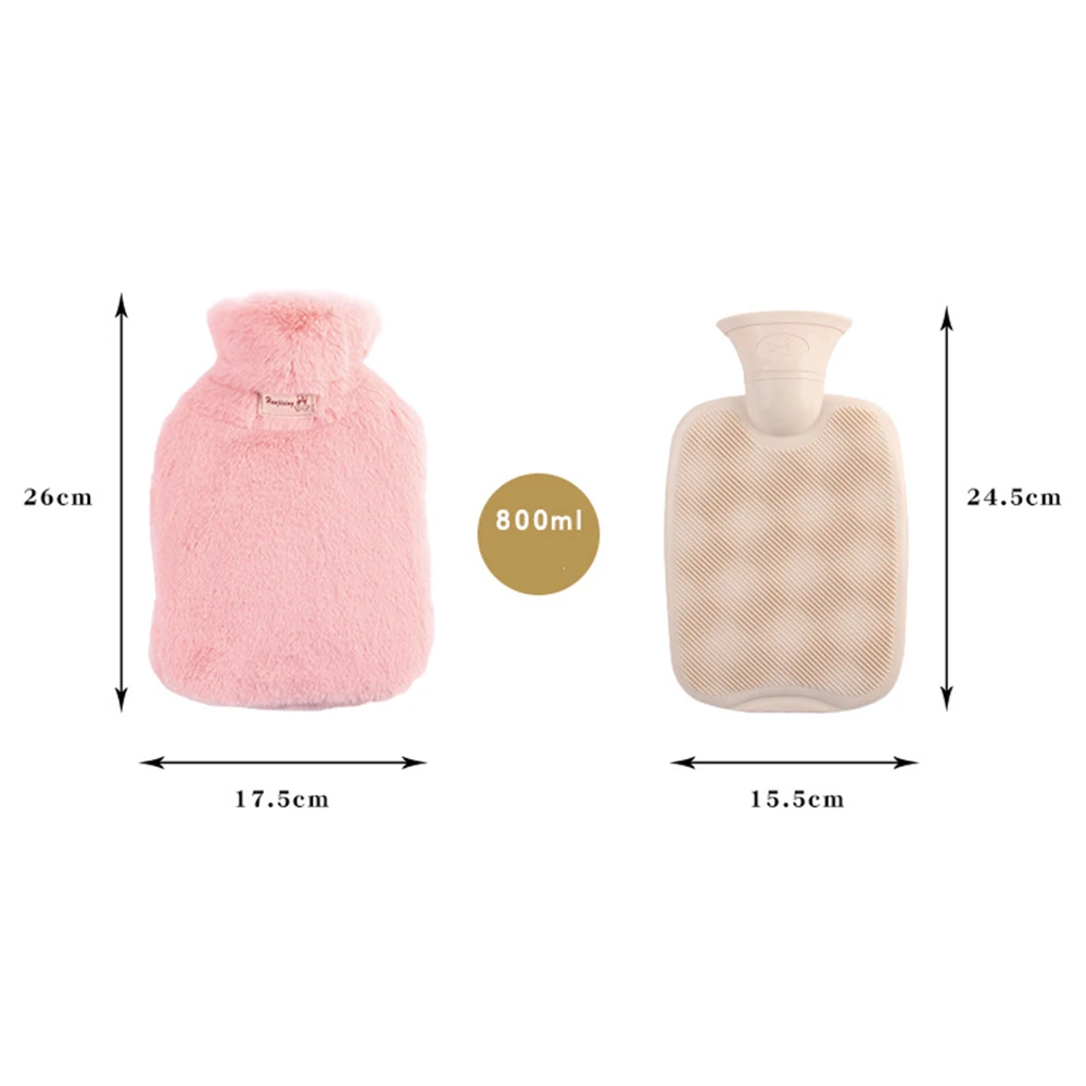 Мягкий плюшевый чехол для бутылки с горячей водой резиновый термопакет