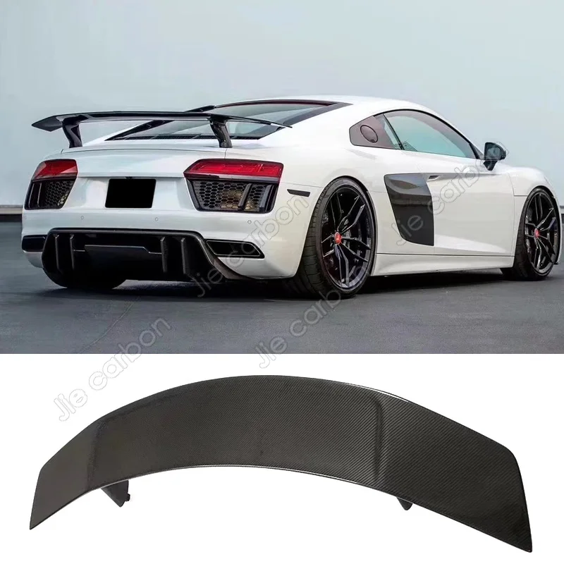 Заднее крыло багажника из настоящего углеродного волокна для Audi R8 V10 Coupe 2016 2017 2018