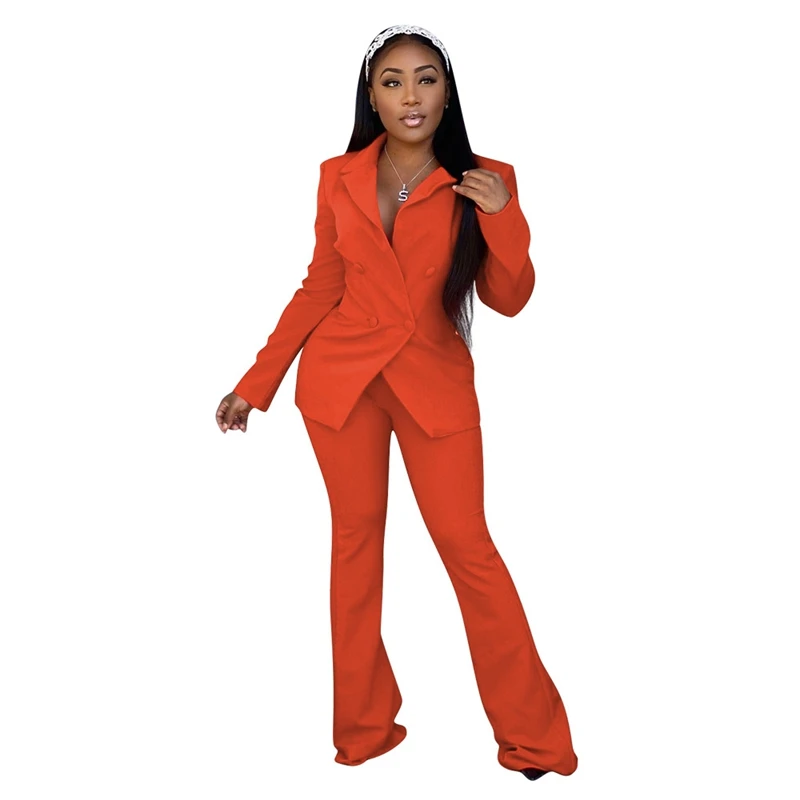 

STYLISH Lady Clothing Two Piece Set Runway 2020 Autumn Sexy 2 Piece Set Suit Blazer and Pants Long Sleeve Club Party Outfits