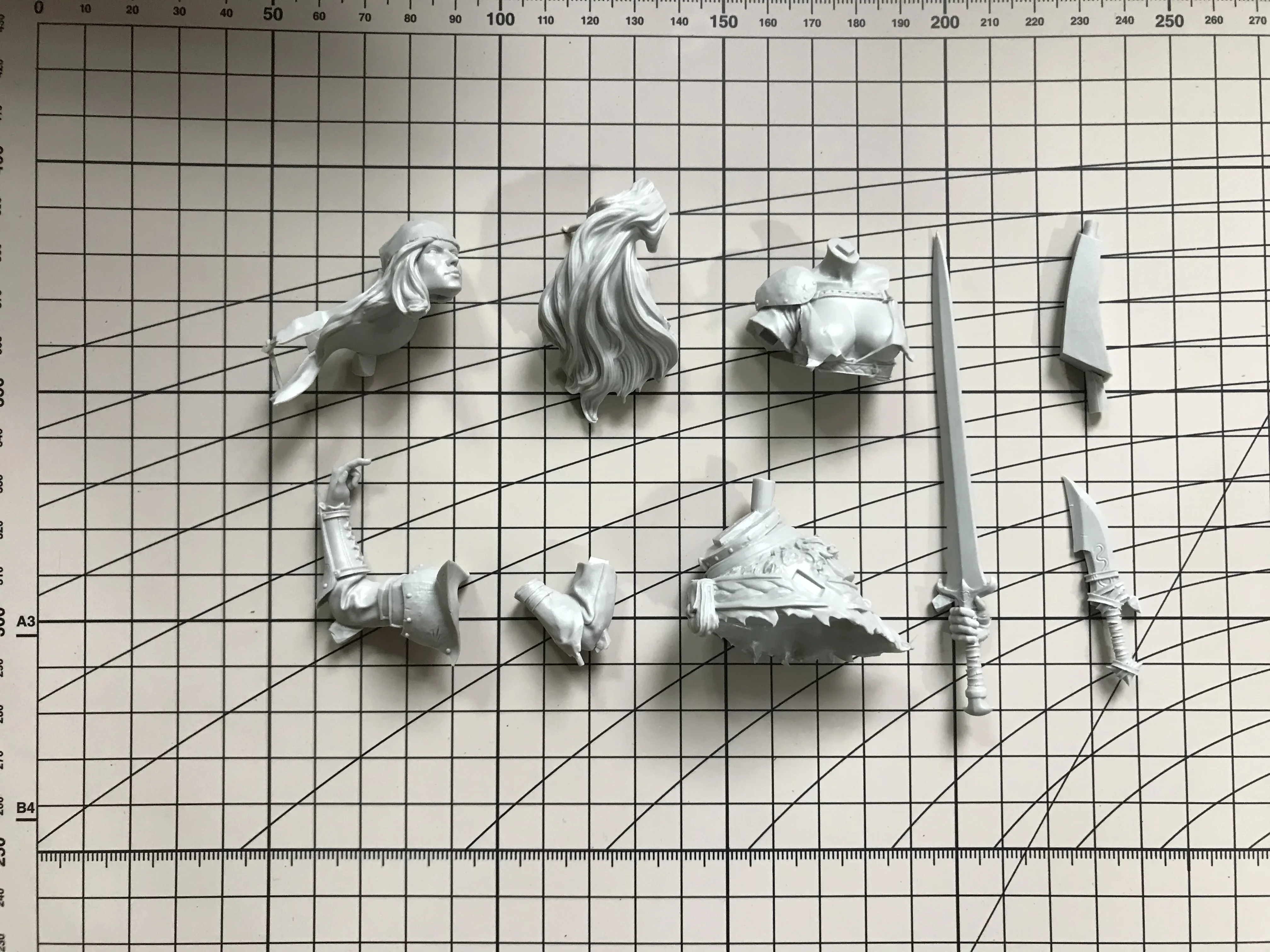Modelo de busto GK de resina 1/12, kit sin montar y sin pintar-2