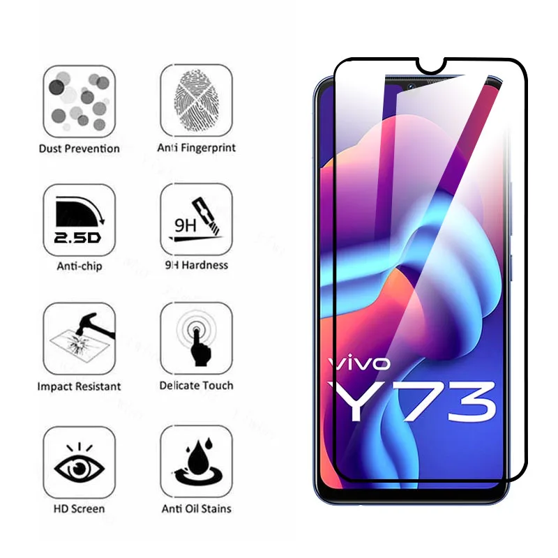 Стекло для ViVo Y21 Y33S Y21S T1 T1X Y53S Y73 Y72 Y71T Y20T защита экрана закаленное стекло Защитная