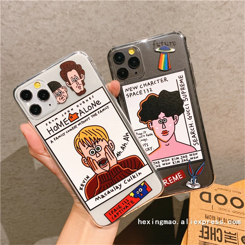 Забавный милый чехол для телефона Lazy Man для iphone 11 чехол для iphone 6S 6 7 8 Plus XR XSMAX Ультратонкий Мягкий ТПУ прозрачный чехол