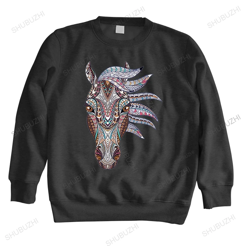 

Толстовка мужская с длинным рукавом, забавный топ с принтом лошади, повседневный брендовый Свитшот унисекс в стиле хип-хоп, уличная одежда н...