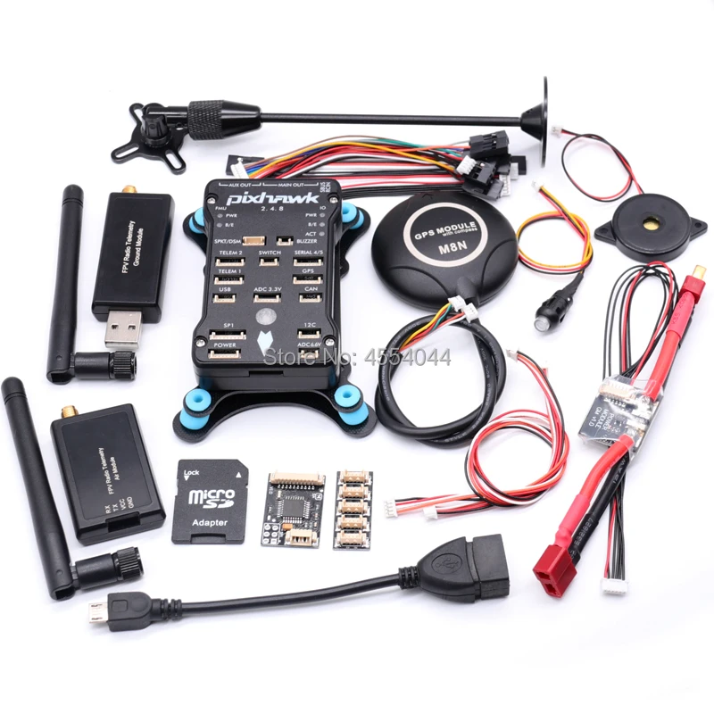 Контроллер полета Pixhawk 2.4.8 PX4 PIX + 3DR 100 мВт/500 МВт радиотелеметрия 433 МГц 915 M8N GPS T