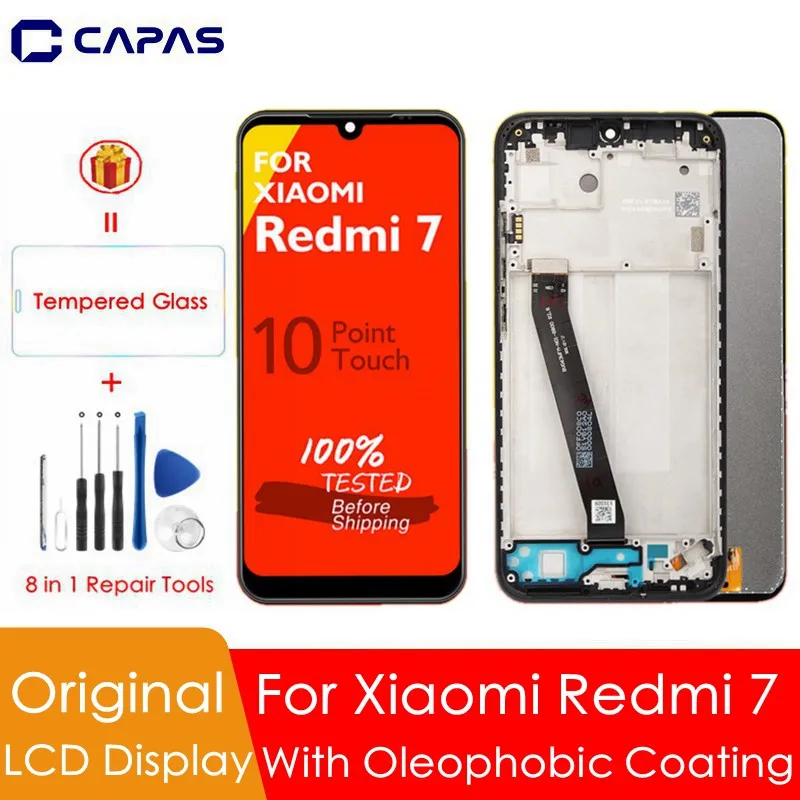 ЖК дисплей и рамка для Xiaomi Redmi 7 Оригинальный сенсорный экран замена дисплея