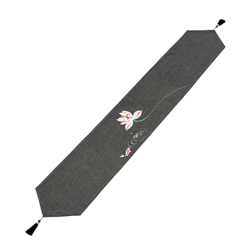 

Chinese Zen Table Runner Simple Modern Wedding Table Cloth Long Coffee Tables Runner Luxury Chemin De Table Home Accessories 50