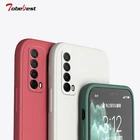 Новый чехол из жидкого силикона для Huawei Y7a P smart 2021, защитная задняя крышка для камеры с прямыми краями