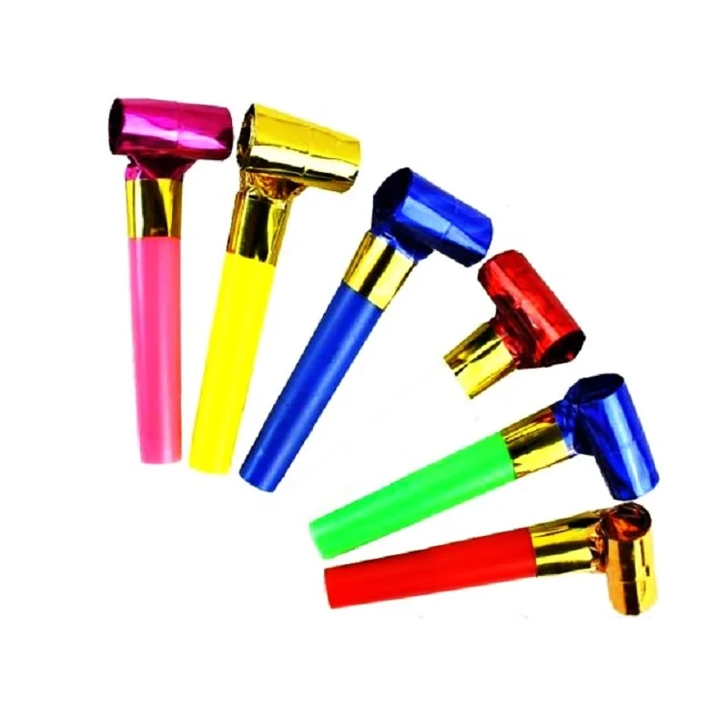 100 шт. веерный рожок длинный нос рог дующий свисток болельщик спортивные детские