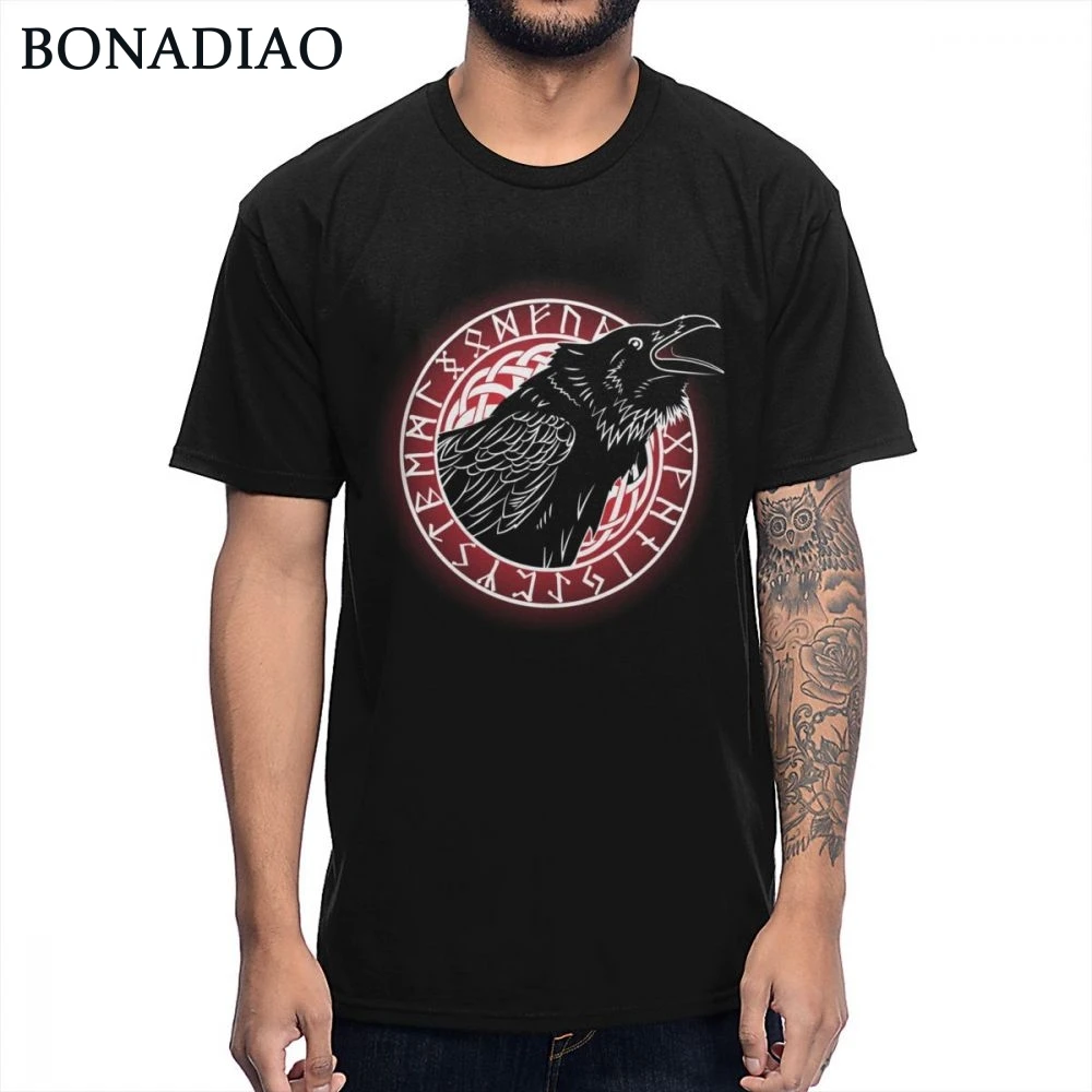 

Vikings Odin's Ravens Hugin And Munin T Shirt Unisex Fashion Design Streetwea T-shirt