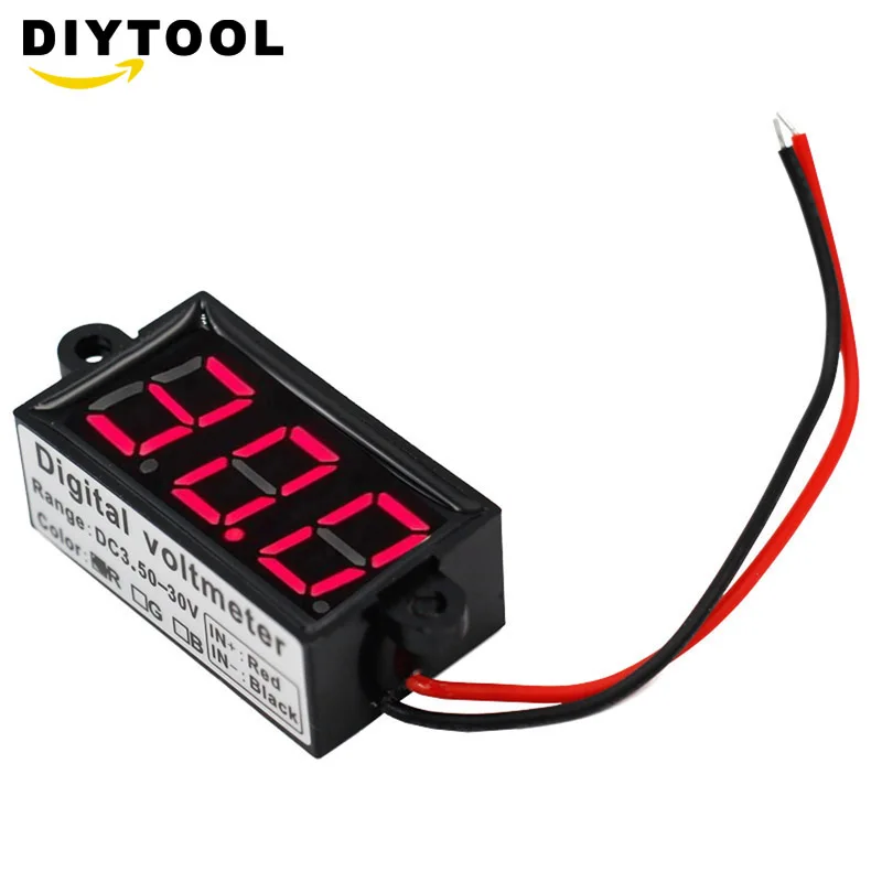0 56 дюймовый водонепроницаемый мини светодиодный вольтметр цифровой диапазон