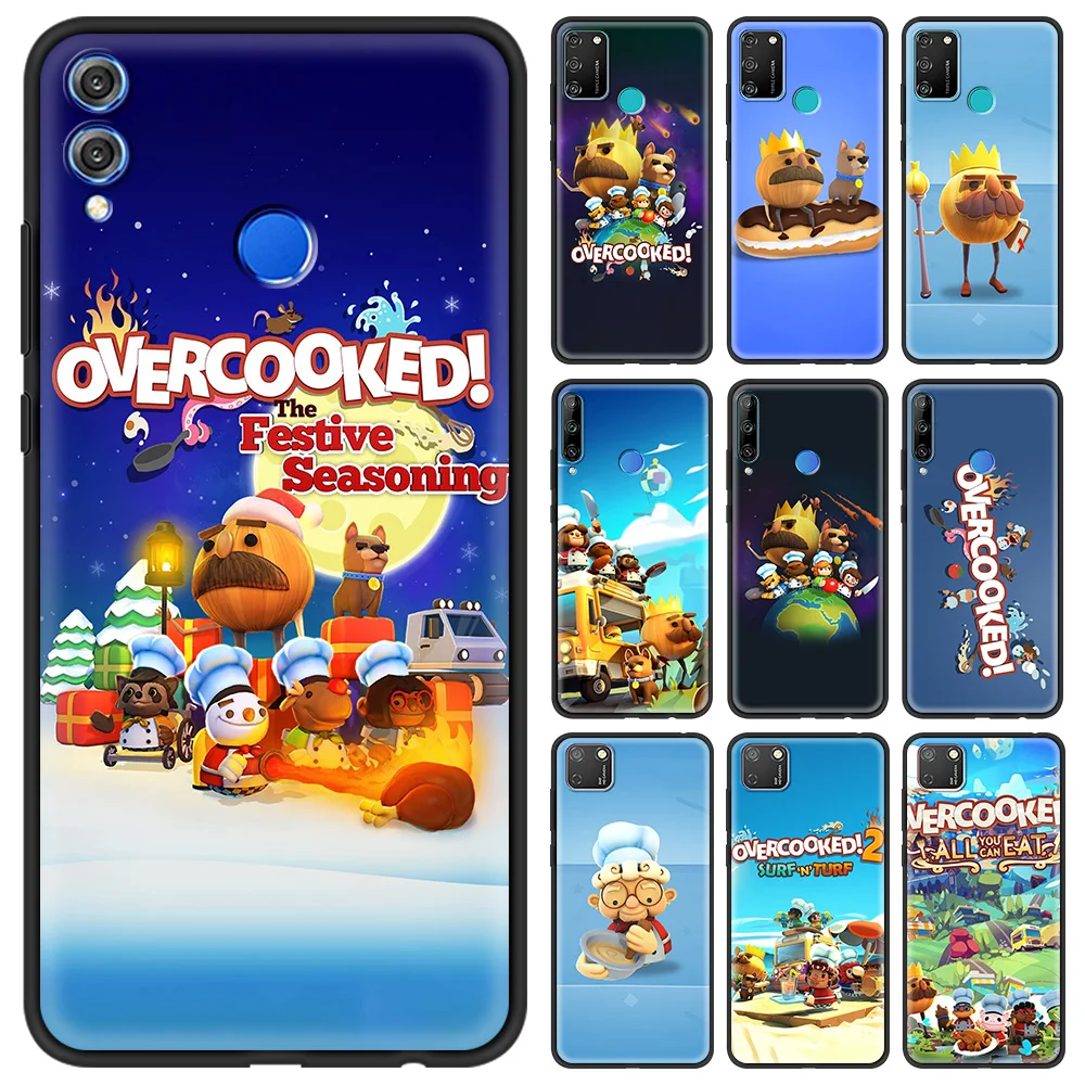 

Silicone TPU Cover for Honor 8X 9X Pro 10 20 30 Lite 9S 9C 9A 20E 20S(6.15) Play 9A Luxury Coque Case Overcooked