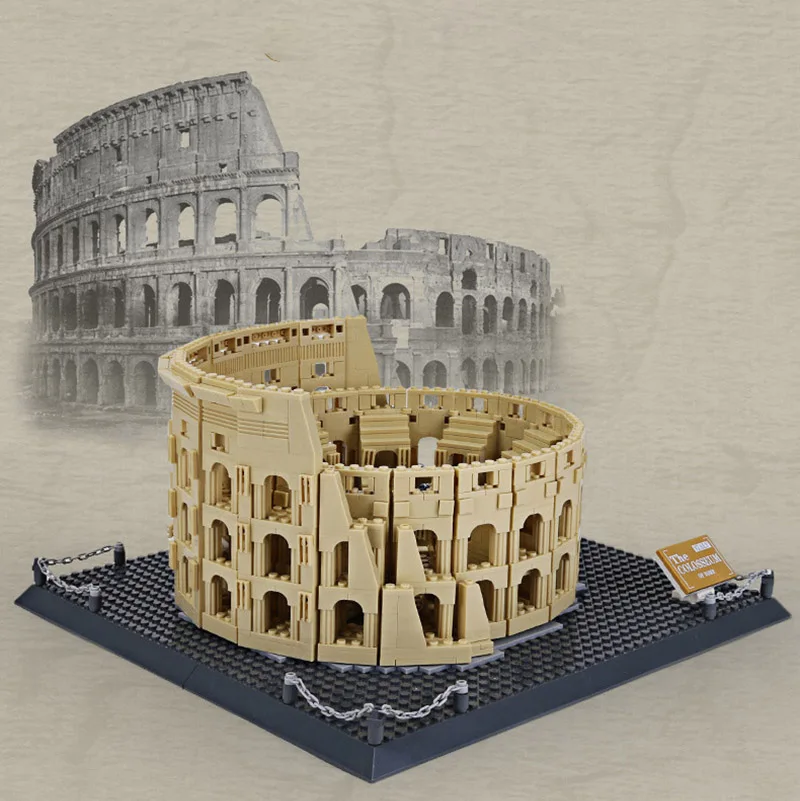 Lepining Ideas City series The Amphitheatrum Flavium Model Building Blocks set Classic architecture Colosseum Toys for kids | Игрушки и
