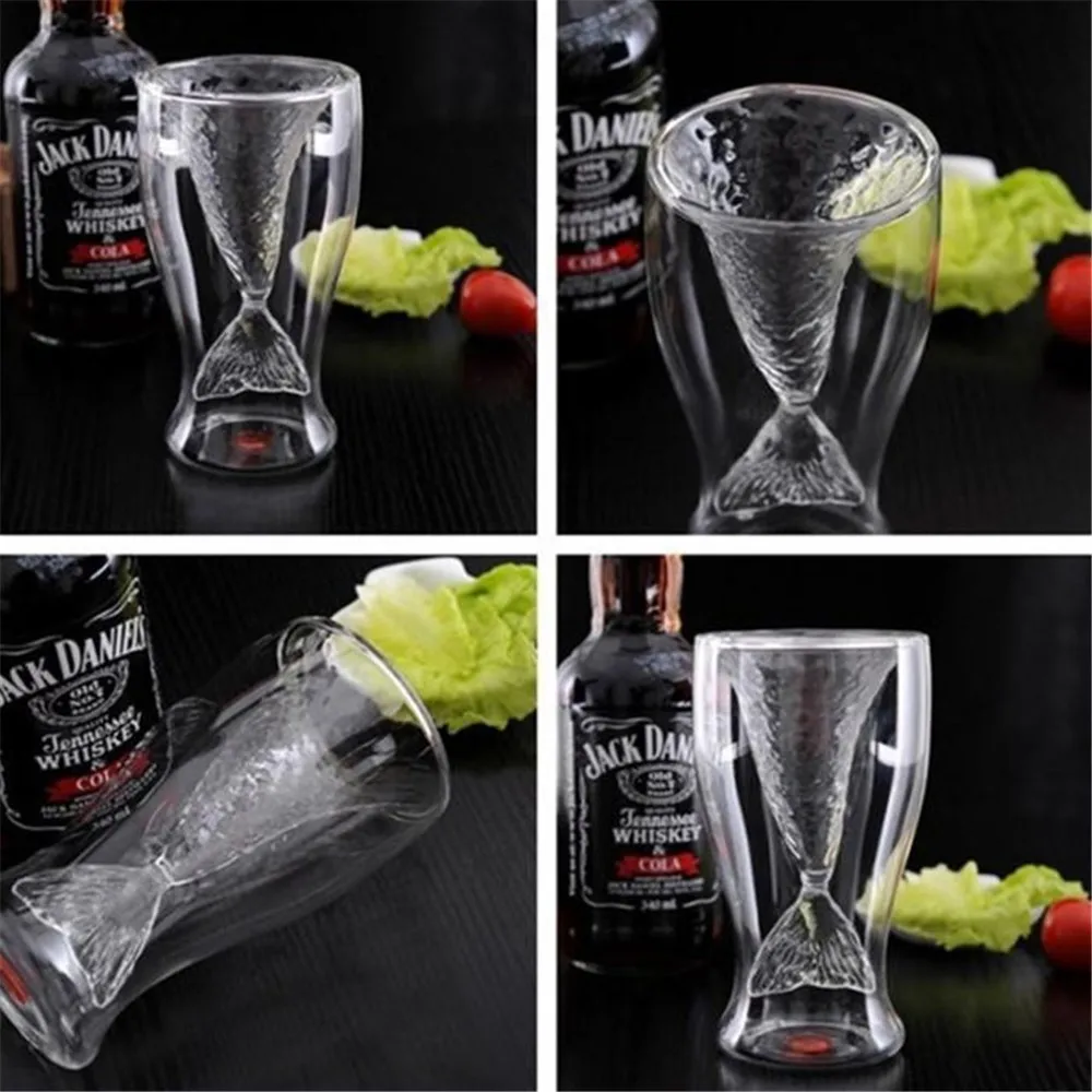 10 шт. креативная ликерная чашка русалки двойной бар бокал для вина пива коктейлей