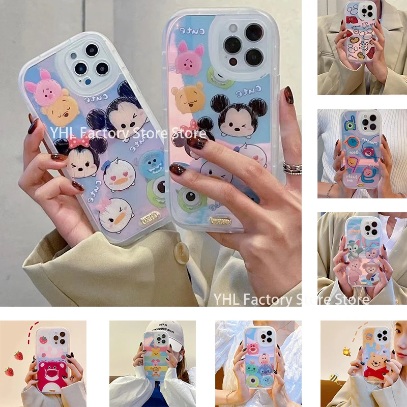 Чехол для телефона с лазерным рисунком Микки Мауса Для IPhone 11 12 Pro X XR XS Max 7 8 Plus |