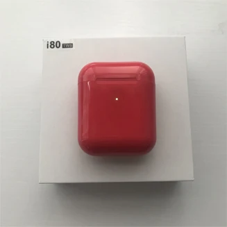 I80R I80 TWS Bluetooth 5,0 гарнитура 6D и сенсорной панелью управления Беспроводной наушники для iphone и Android PK i15 i10 i21 i50 i30 i20 i60 - Цвет: I80R