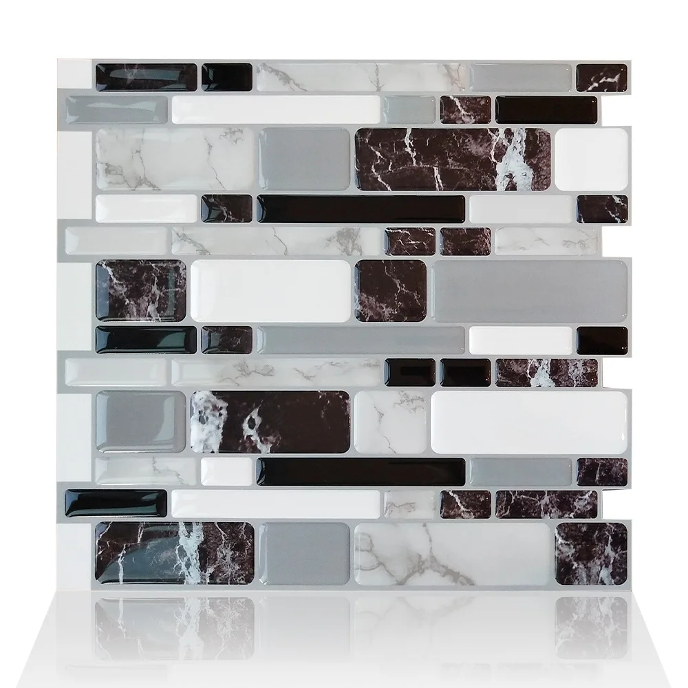 

Funlife Marble 3D Self Adhesive Tile Sticker,Peel And Stick Tile Backsplash For Kitchen Vinyl DIY Bathroom Waterproof Home Decor
