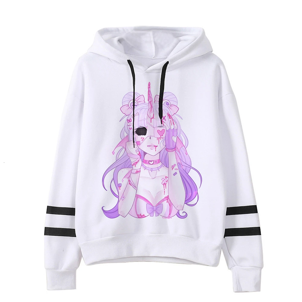 Сейлор Мун Женская толстовка kawaii Забавный ulzzang Толстовка harajuku корейский стиль графический женская одежда толстовки Модные гранж - Цвет: 400