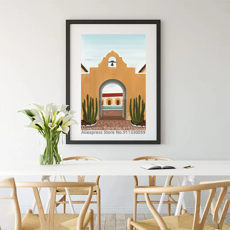 Постер для путешествий Новый мексиканский постер настенное искусство Картина на