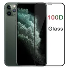 100D полное покрытие закаленное стекло для iPhone 6 6s 7 8 Plus Защита экрана для iPhone X XS MAX XR 11 12 Pro Max Mini жесткое стекло