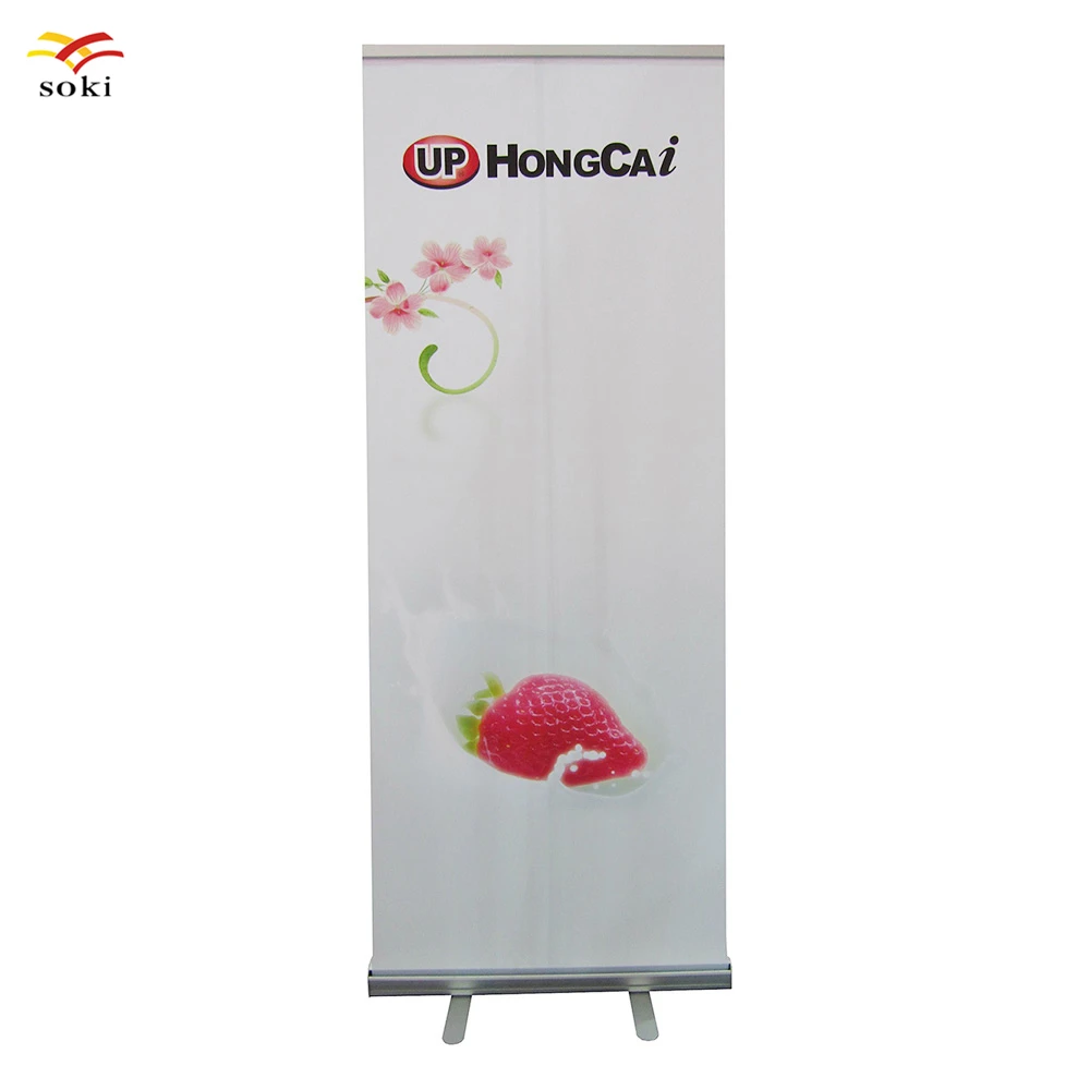 

80x200cm PP PVC PET Custom Printed Roll-Up Pull Up Retractable Banner For Promotion Advertising Banner Only