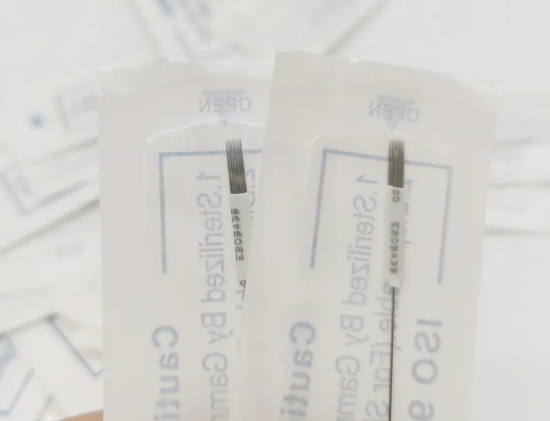 600Pcs 1RL 2RL 5RL 7RL 5F 7F Mixed Sterilized Stainless Steel Permanent Makeup Needles Normal Eyebrow | Красота и здоровье
