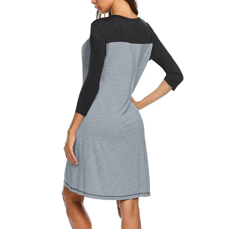 Модные осенние ночные рубашки с принтом милых котов и панды пижамы для