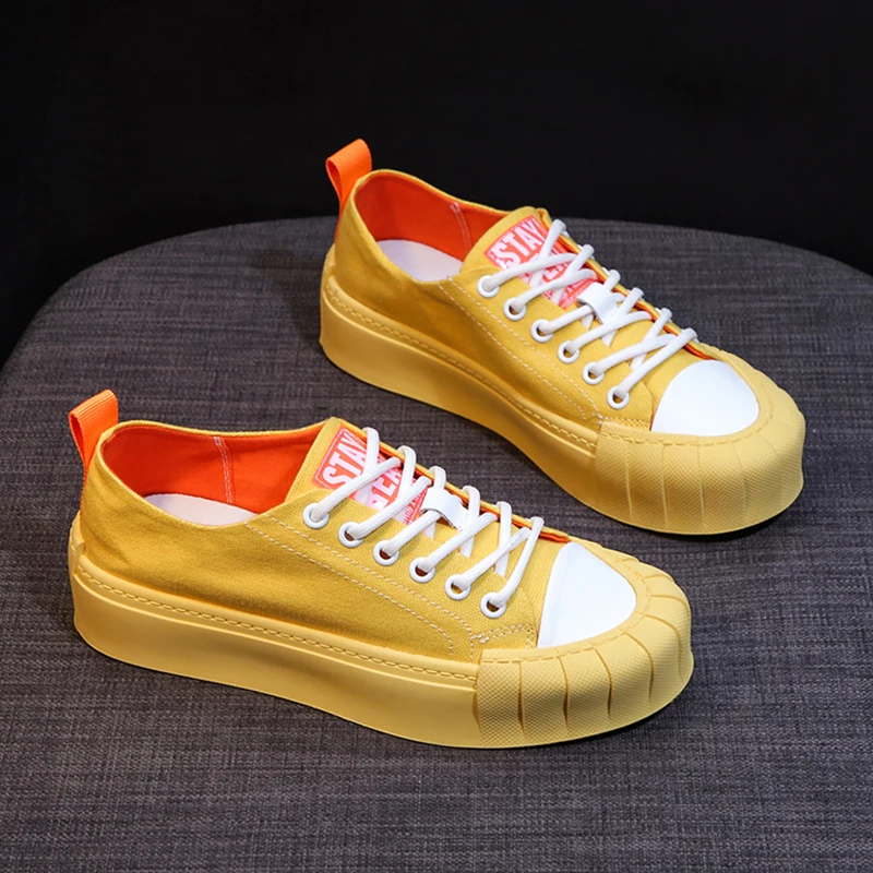 Новинка 2019 года дизайнерская холщовая женская обувь на плоской подошве Цвет