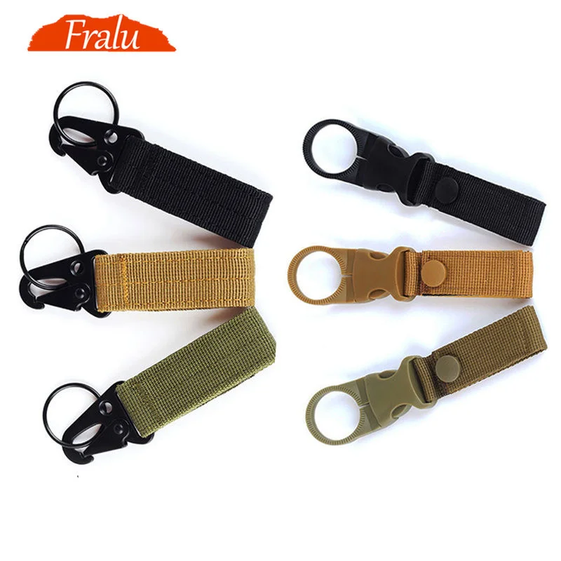 Men's canvas clasp Colorful Keychain Military nylon metal button Oyster mouth shape Paste belts Cool alloy buckle men eagle belt