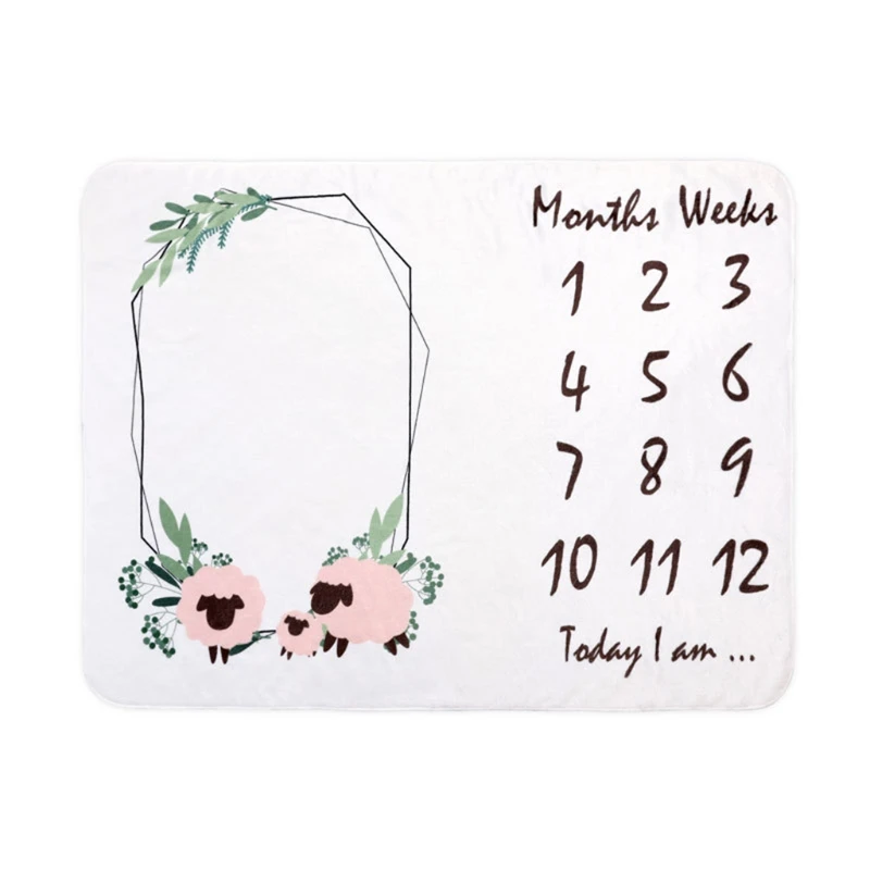 

Baby Monthly Record Growth Milestone Blanket Newborn Photography Prop Background A2UB