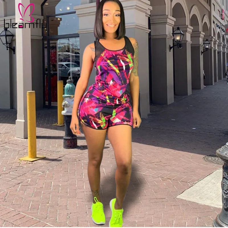 Новинка летний женский пляжный костюм с принтом сетчатый топ шорты комплект из