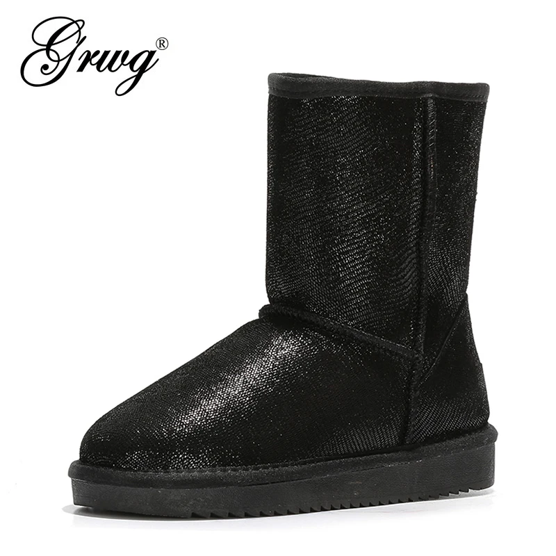 

GRWG High Quality Australia Classic Lady Shoes Winter Waterproof 100% Genuine Cow Leather Women Snow Boots