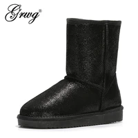 grwg high quality australia classic lady shoes winter waterproof 100 genuine cow leather women snow boots