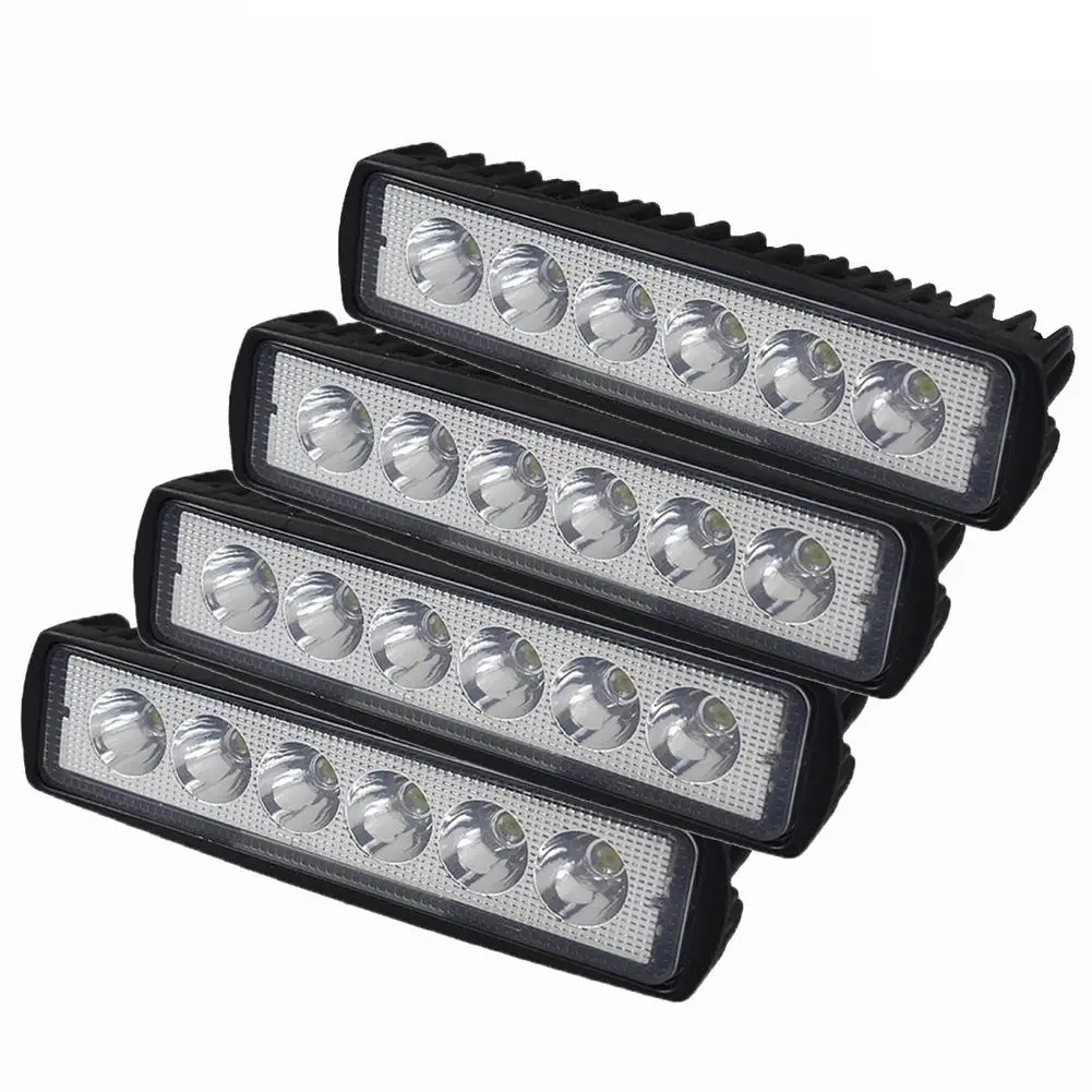 6*1.9*1inch LED Spot Flood Work Light Worklight 18W 12V Universal Car 4WD Led Beams Bar Spotlight Lamp | Автомобили и мотоциклы