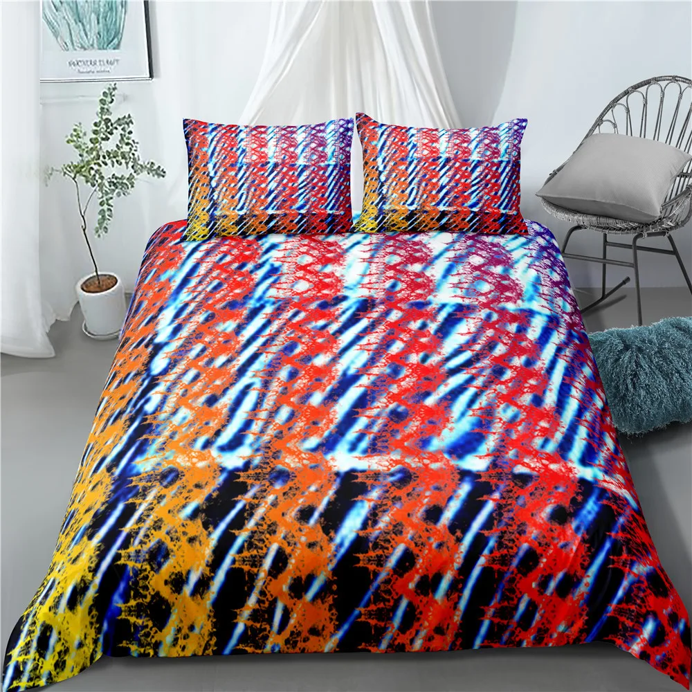 2/комплект из 3 предметов вареный постельное белье Радуга галстук окрашенные