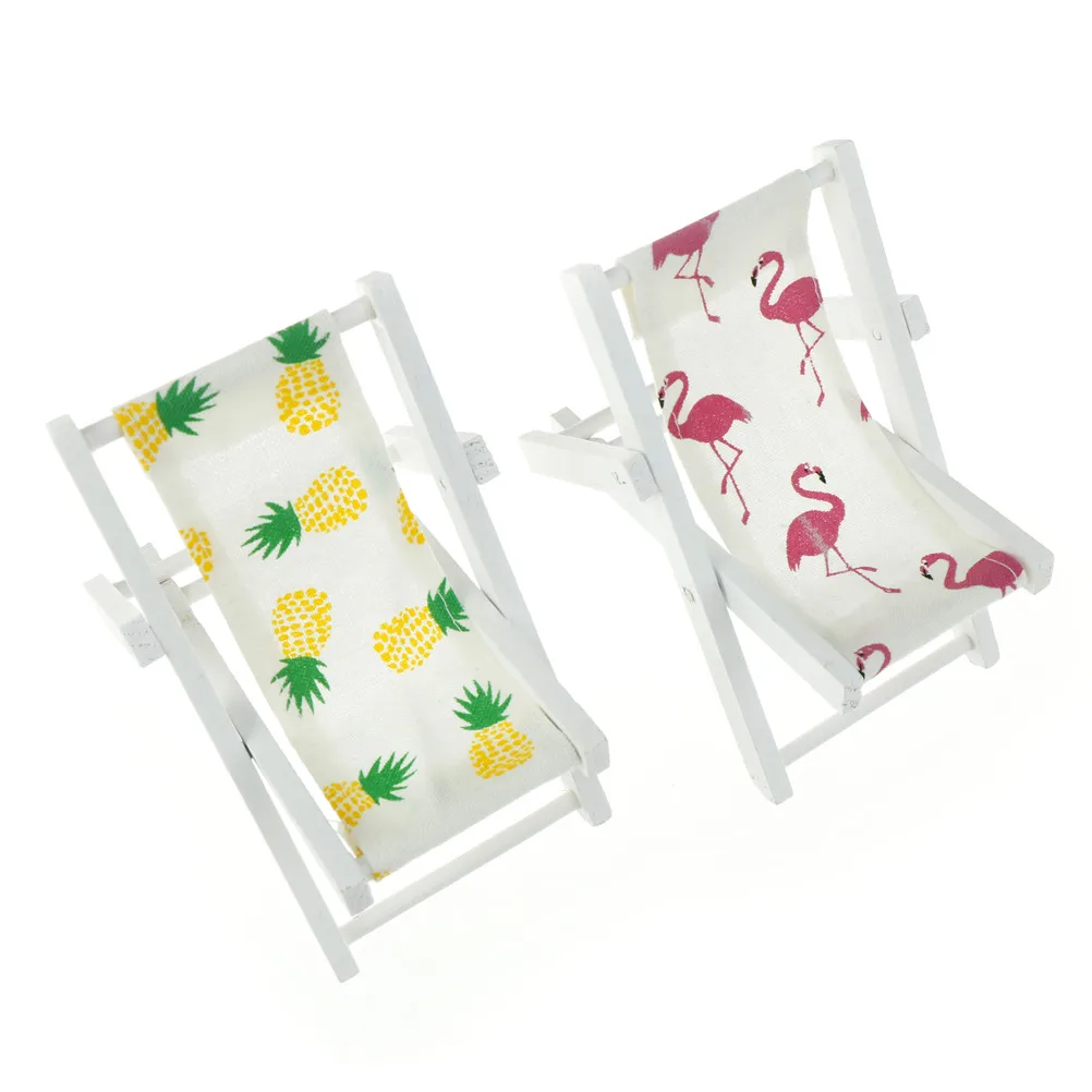 Деревянное пляжное кресло с фламинго ананасом фотодержатель подарки на день