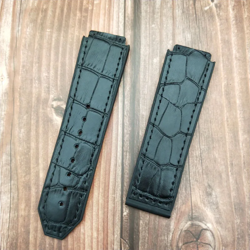 Ремешок из коровьей кожи для мужчин и женщин резиновый браслет наручных часов