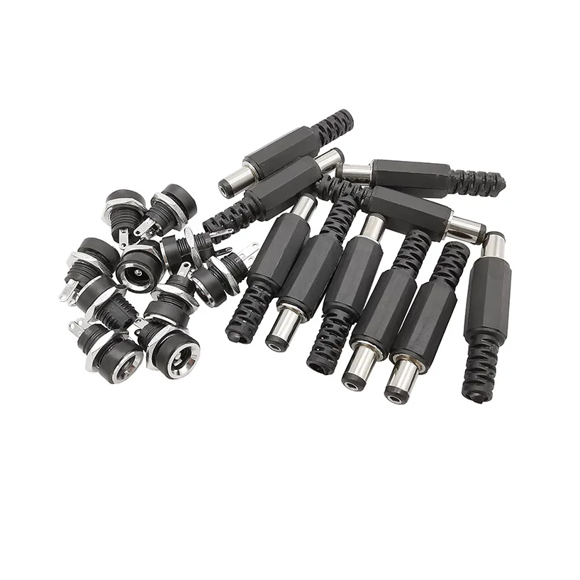 

20 пар DC-022B 5,5x2,1 мм Разъем питания постоянного тока + штепсельная вилка-адаптер Разъем питания постоянного тока панель крепления разъема